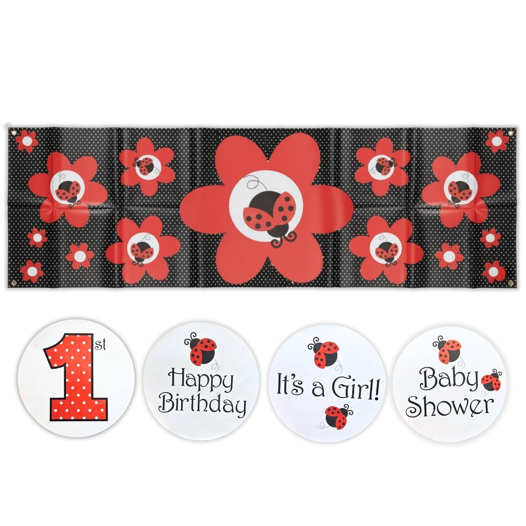 Lady Bug Jointed Giant Banner