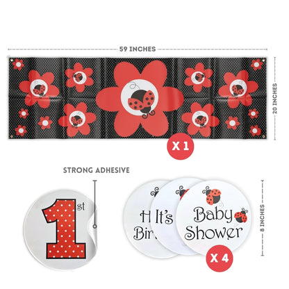 Lady Bug Jointed Giant Banner