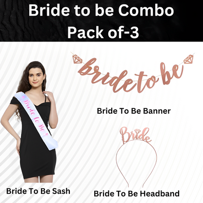 Bride To Combo Pack (Sash, Banner, Headband)