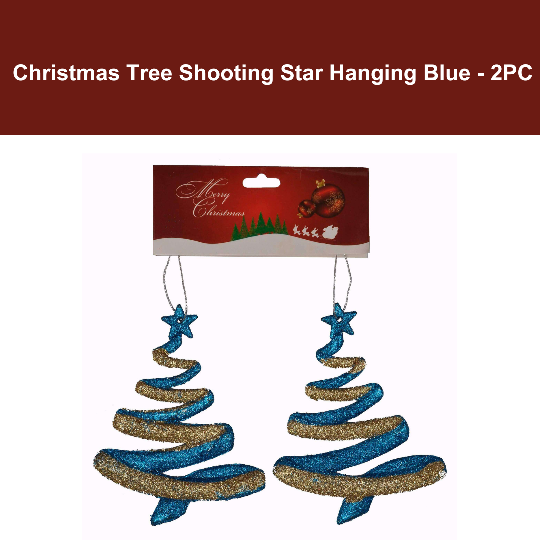 CTO Christmas Tree Shooting Star Hanging Blue - 2P