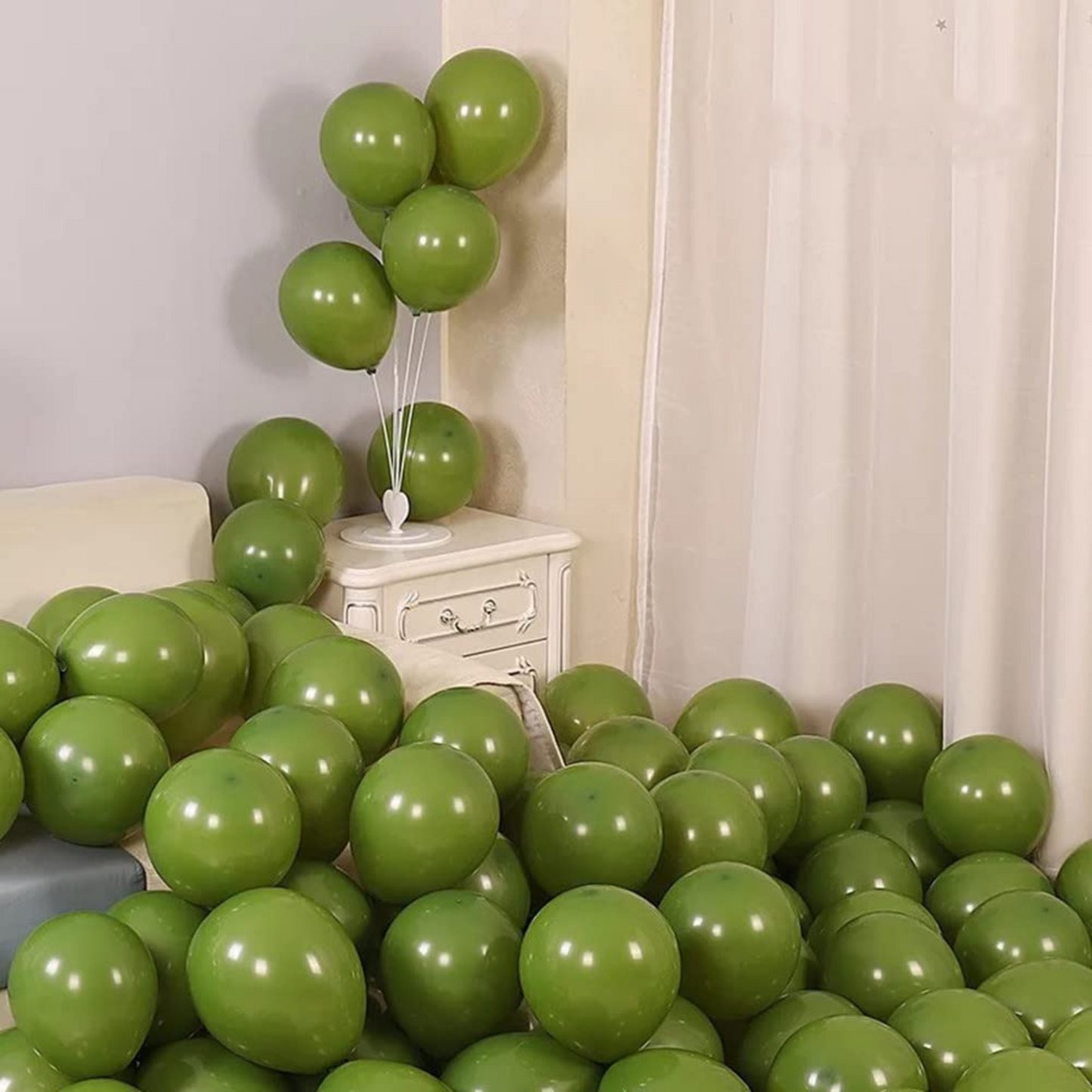 Olive Green Color Balloons 10" - 20 PC