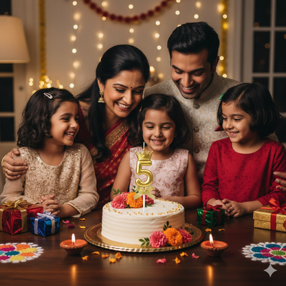 Golden Crown Numerical Candle No. 5