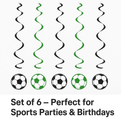 Soccer Swril Decoration - 6PC