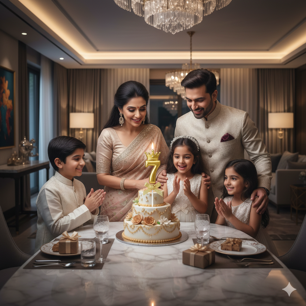 Golden Crown Numerical Candle No. 7