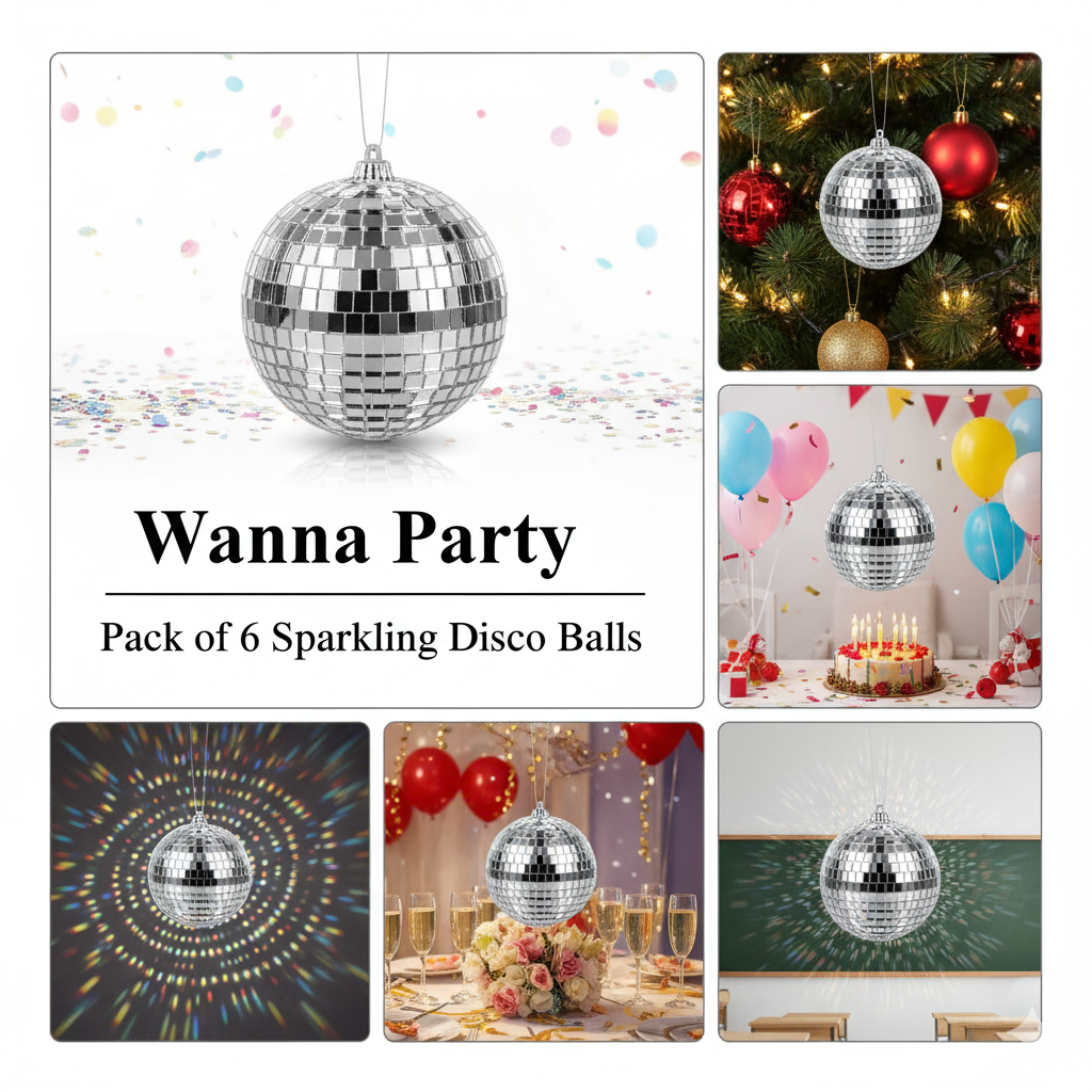 Disco Ball Hangings - 6PC