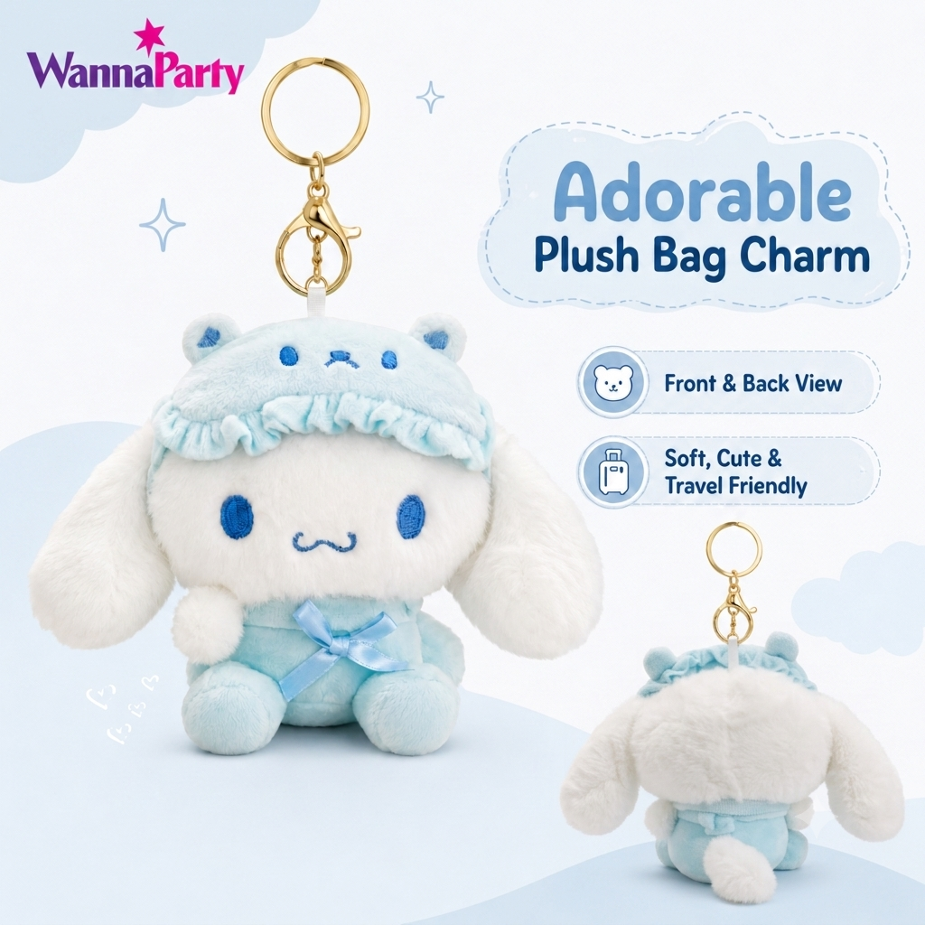 Cinnamon Roll Plushy Key Chain - 1PC