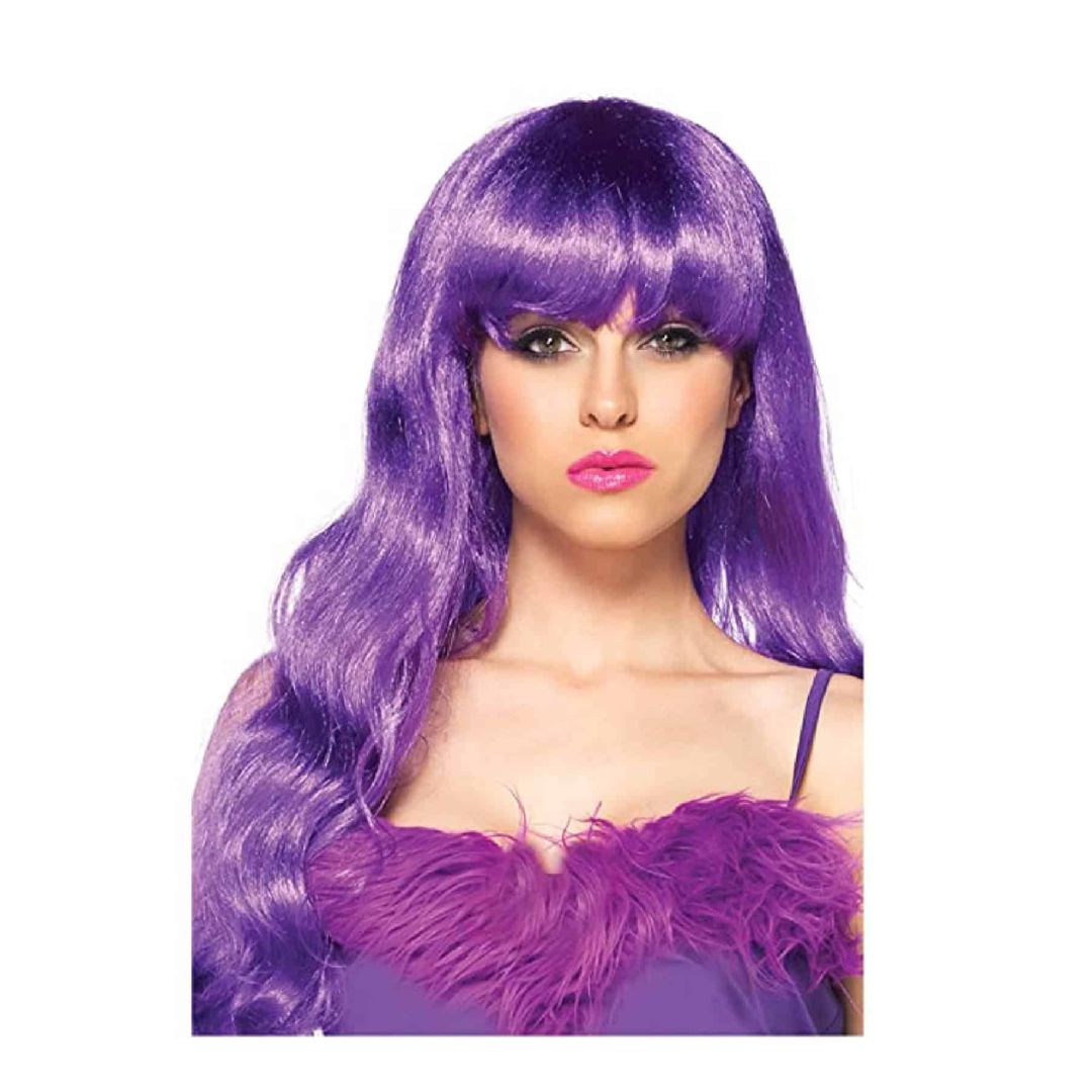 Curly Wigs Long Purple