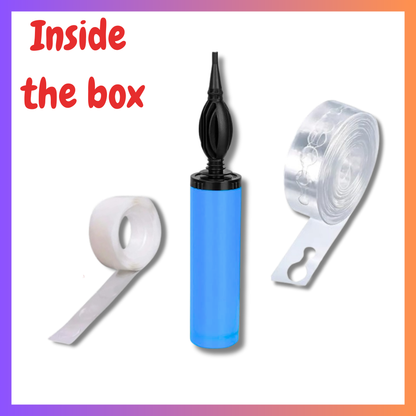 Balloon Pump Decoration Kit with Glue Dots & Arch Strip