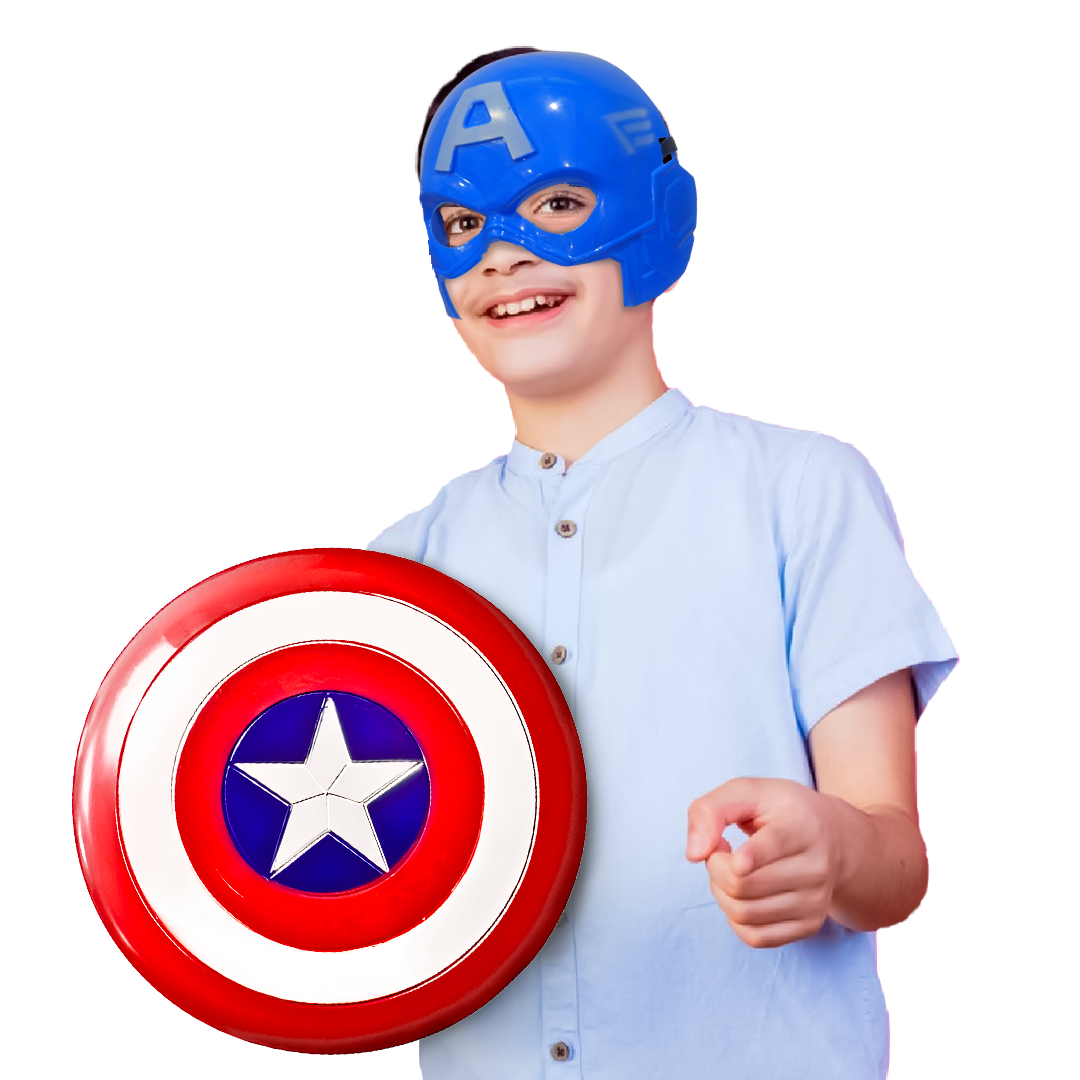 Captain America Shield & Mask Set for Kids