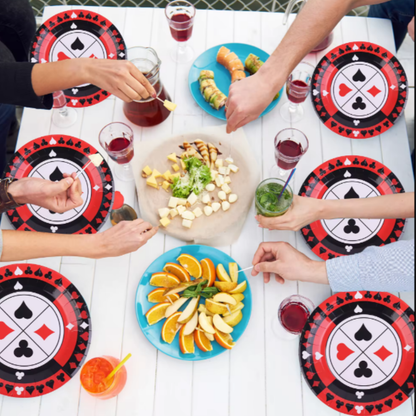 Casino Theme Party Paper Plates 9" - 8PC