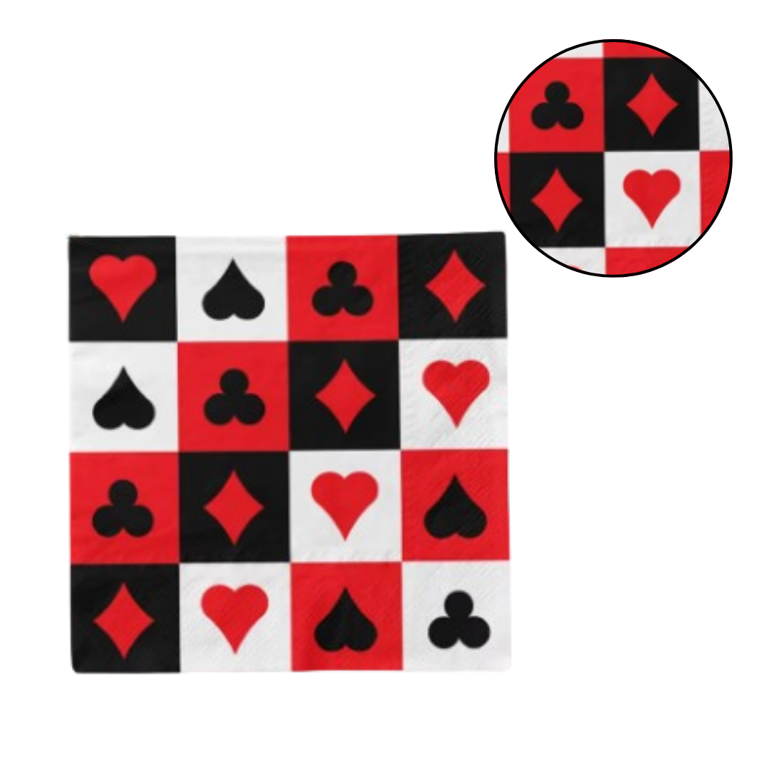 Casino Theme Paper Napkins - 16PC