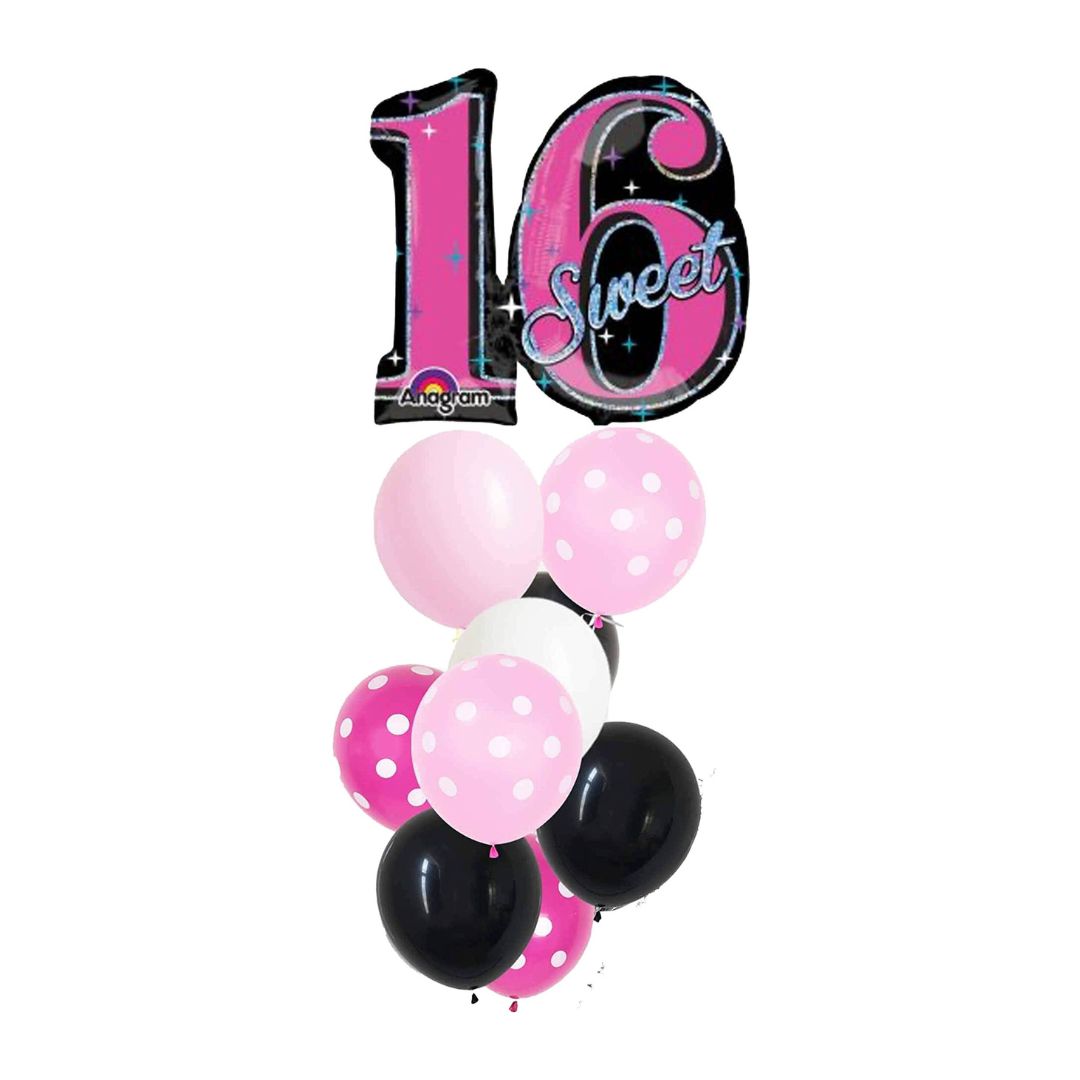 Sweet Sixteen Sparkle Balloons 28" P40