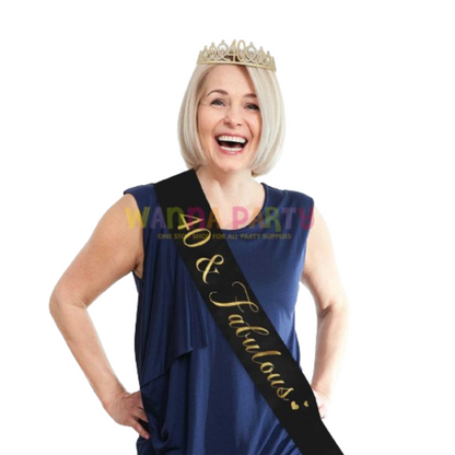 Wanna Party 40th Birthday Sash and 40th Birthday Photo Props Combo Pack for 40th Birthday Decorations for Women