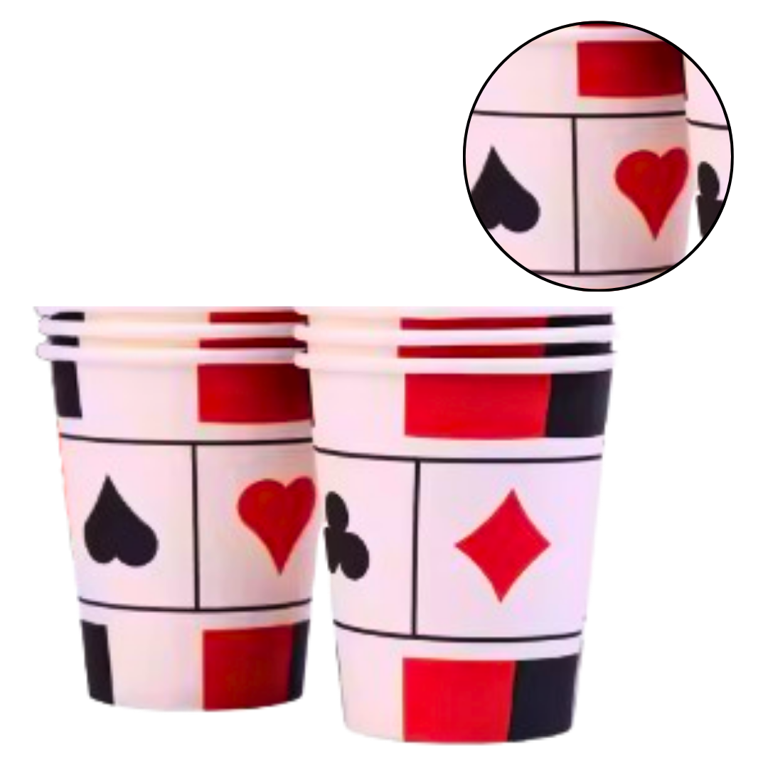 Casino Theme Paper Cups - 8PC