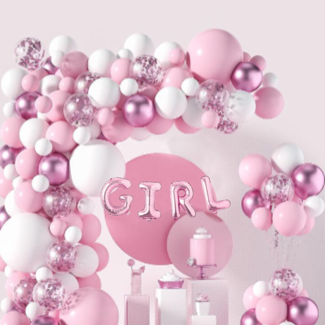 It's a Girl Pink Balloons Set - 100PC