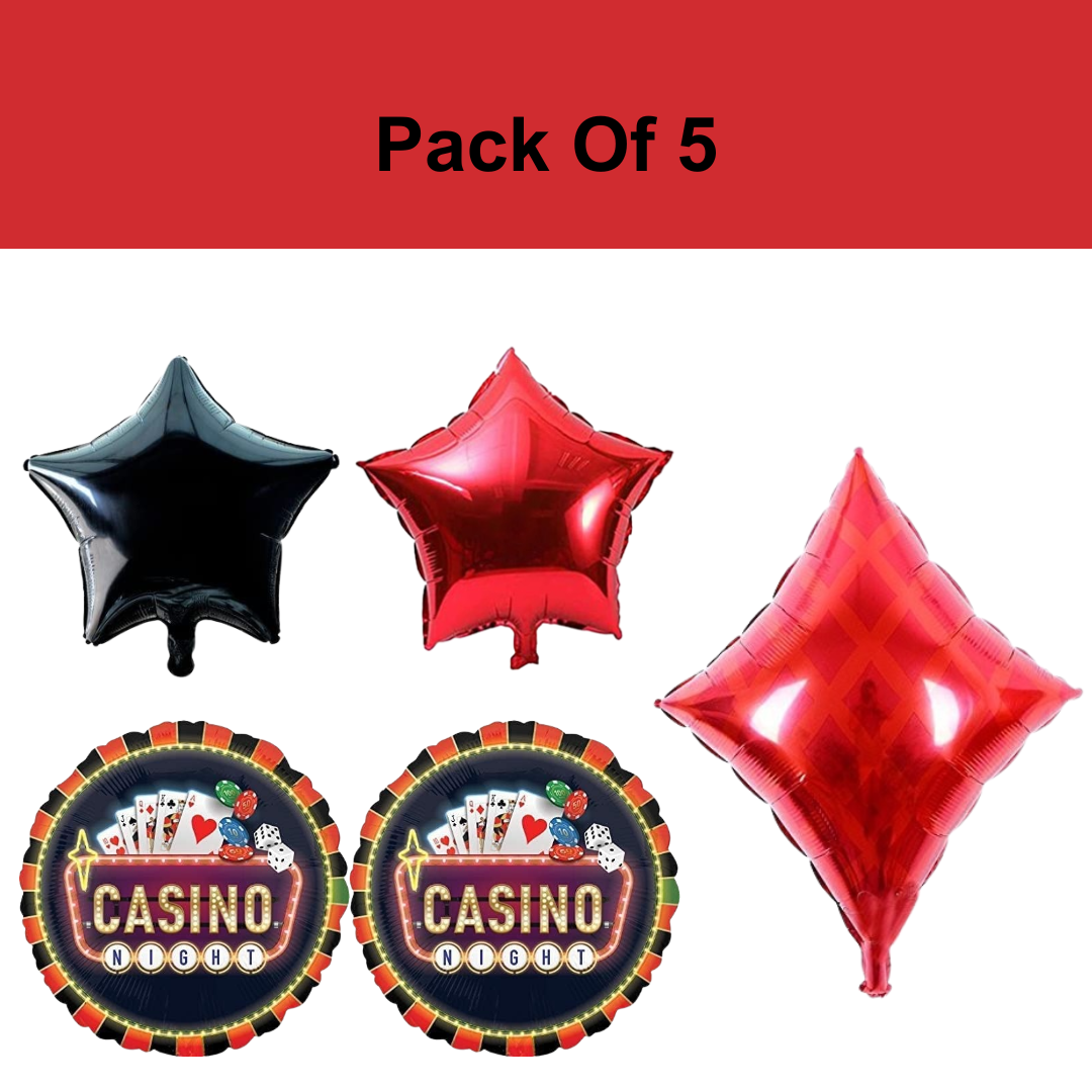 Diamond Shape Card Party Balloon-5Pc