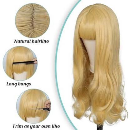 Curly Wigs Long Gold