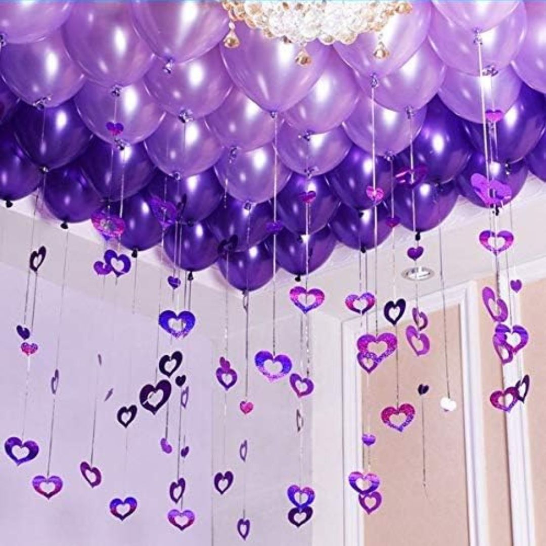 12 "Chrome Purple Balloons-10PC