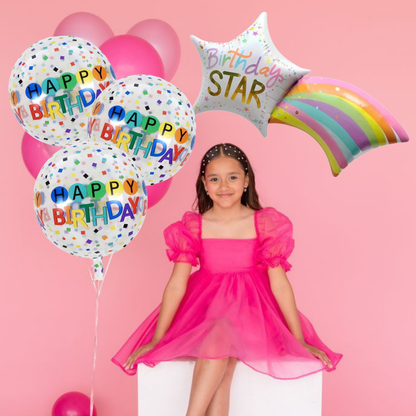 Happy Birthday Rainbow Stars - 3PC