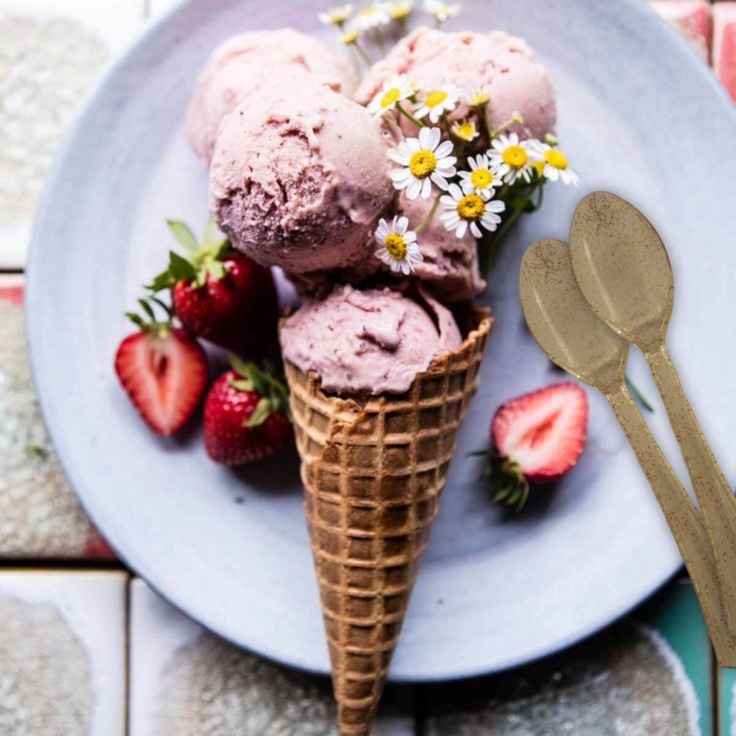 Shimmer IceCreame Spoons - 25PC