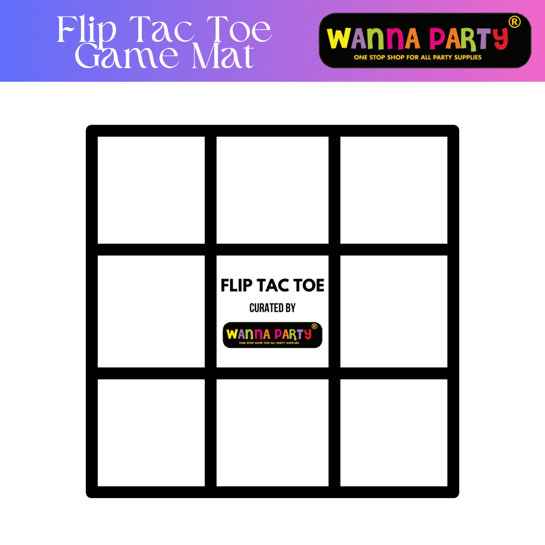 Flip Tac Toe Game with Red & Blue Glasses and Tic Tac Toe Board - 11 PCS