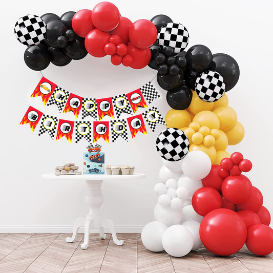 Racing Cars Happy Birthday Banner