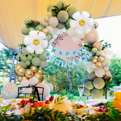 Green and Gold Balloons