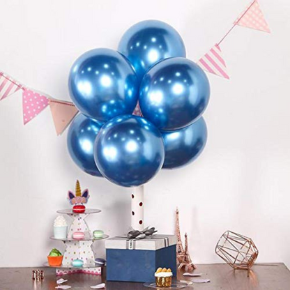 9" Chrome Blue Balloons - 20PC