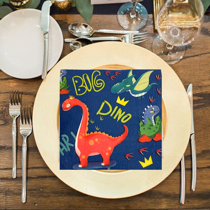 Dinosaur Theme Paper Napkins -Pack of 20