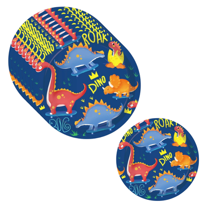 Dinosaur Theme Paper Plates  9"-Pack of 8