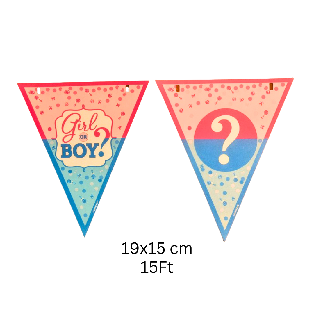 Girl or Boy Bunting Banner - Over 15FT