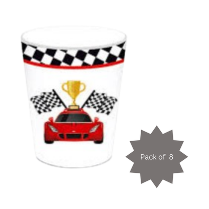 CAR Theme Paper Cups Pack of 8 9oz