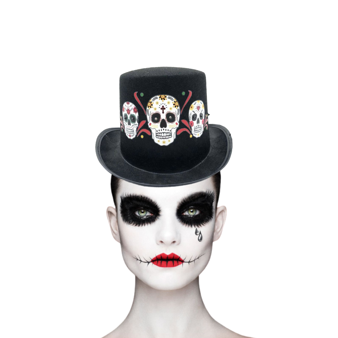 Halloween Skull Magician Hat