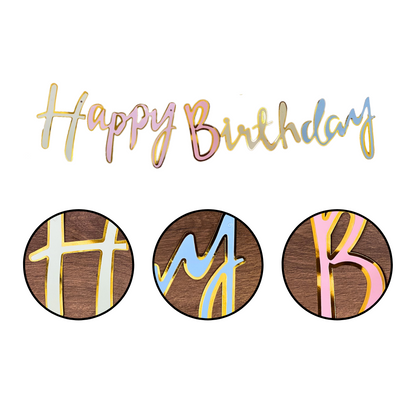 Happy Birthday Cursive Macaron Colour Banner-6 FT