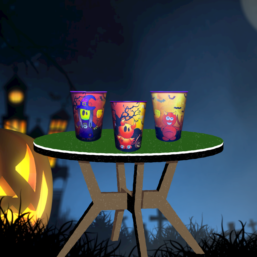 Halloween Color Changing Drinking Glass Tumblers O