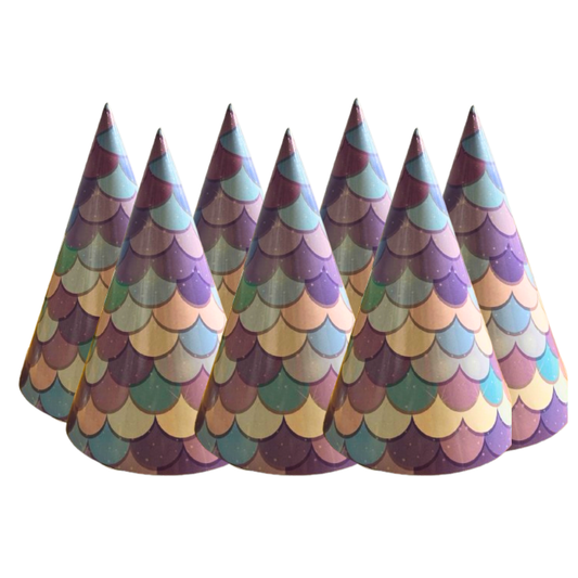 Mermaid Theme Party Hats - 8PC