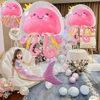 JellyFish Shaped Balloon Pink 36"