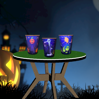 Halloween Color Changing Drinking Glass Tumblers P