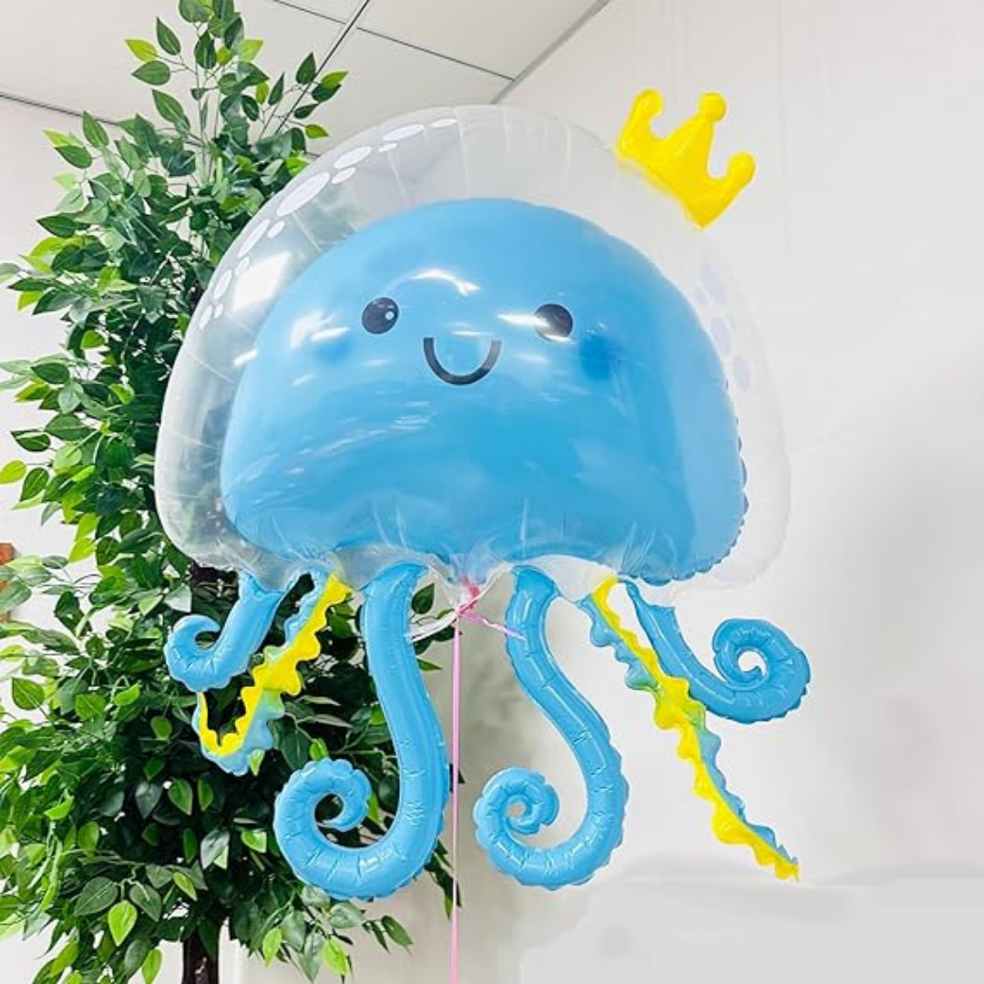 JellyFish Shaped Balloon Blue 36"