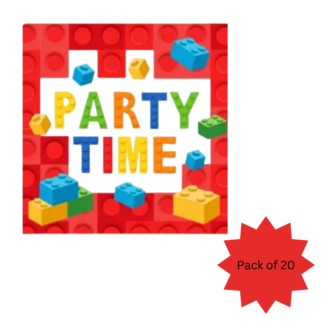 LEGO Theme Paper Napkins -Pack of 20