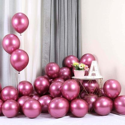 9" Chrome Pink Balloons - 20PC