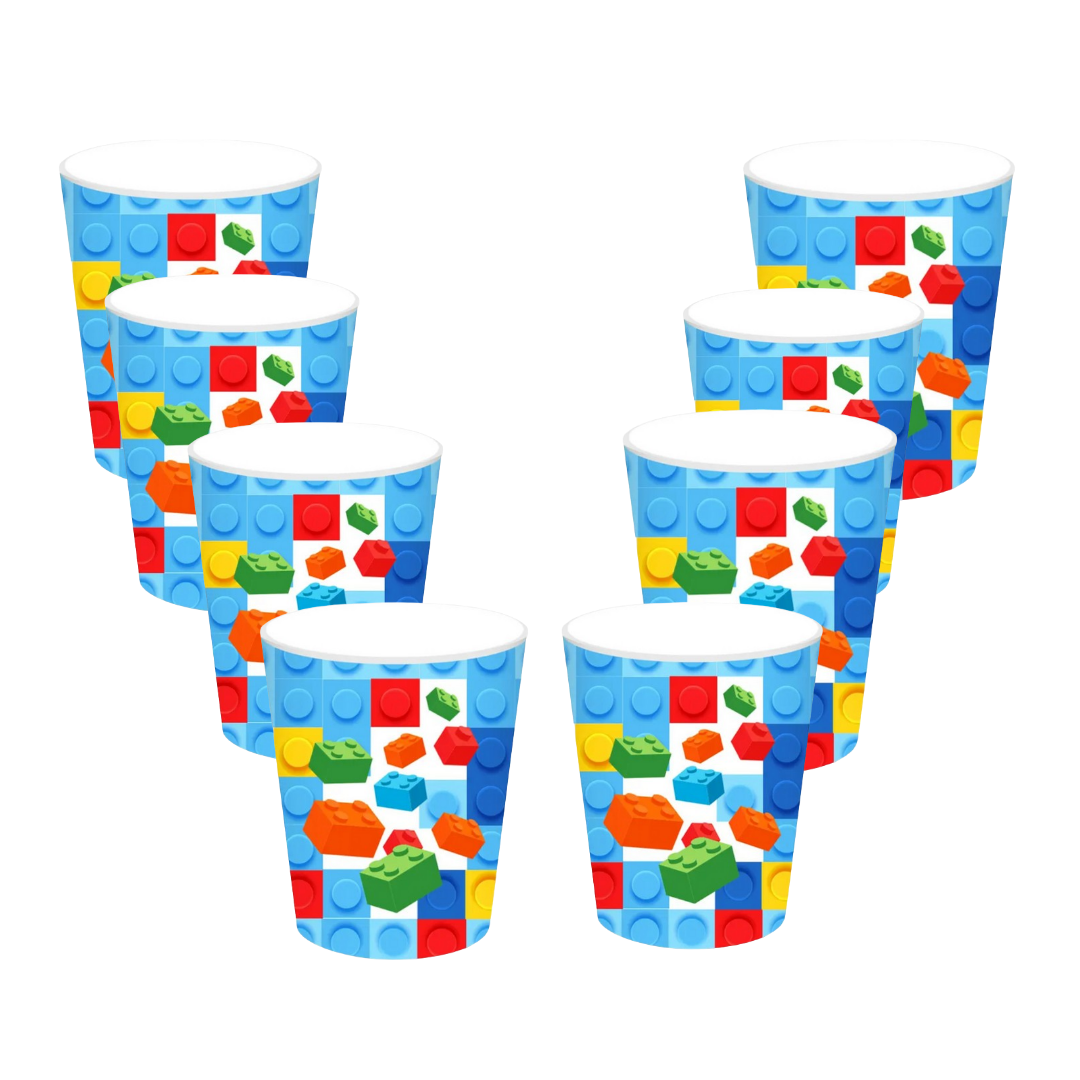 LEGO Theme Paper Cups-Pack of 8  9oz