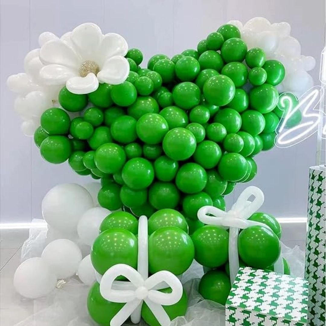 8" Green Latex Balloon - 20Pc