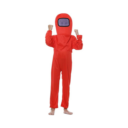 Jumpsuit Space Kill Among Us Red Costume Size L