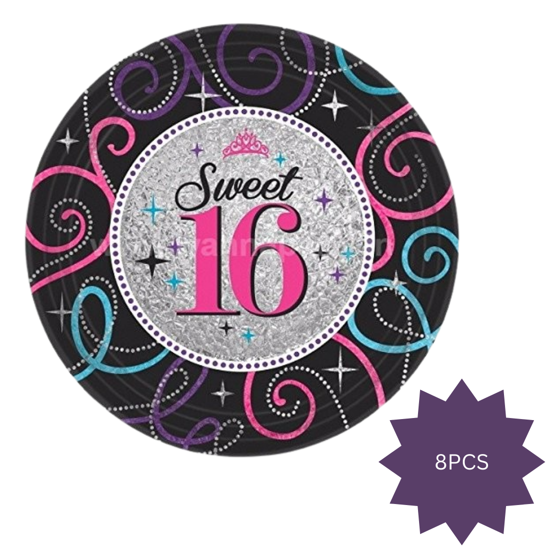 Sweet 16 Lunch Plates - 8PC