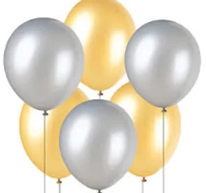 Happy Anniversary Ballloon Set in Silver & Gold -