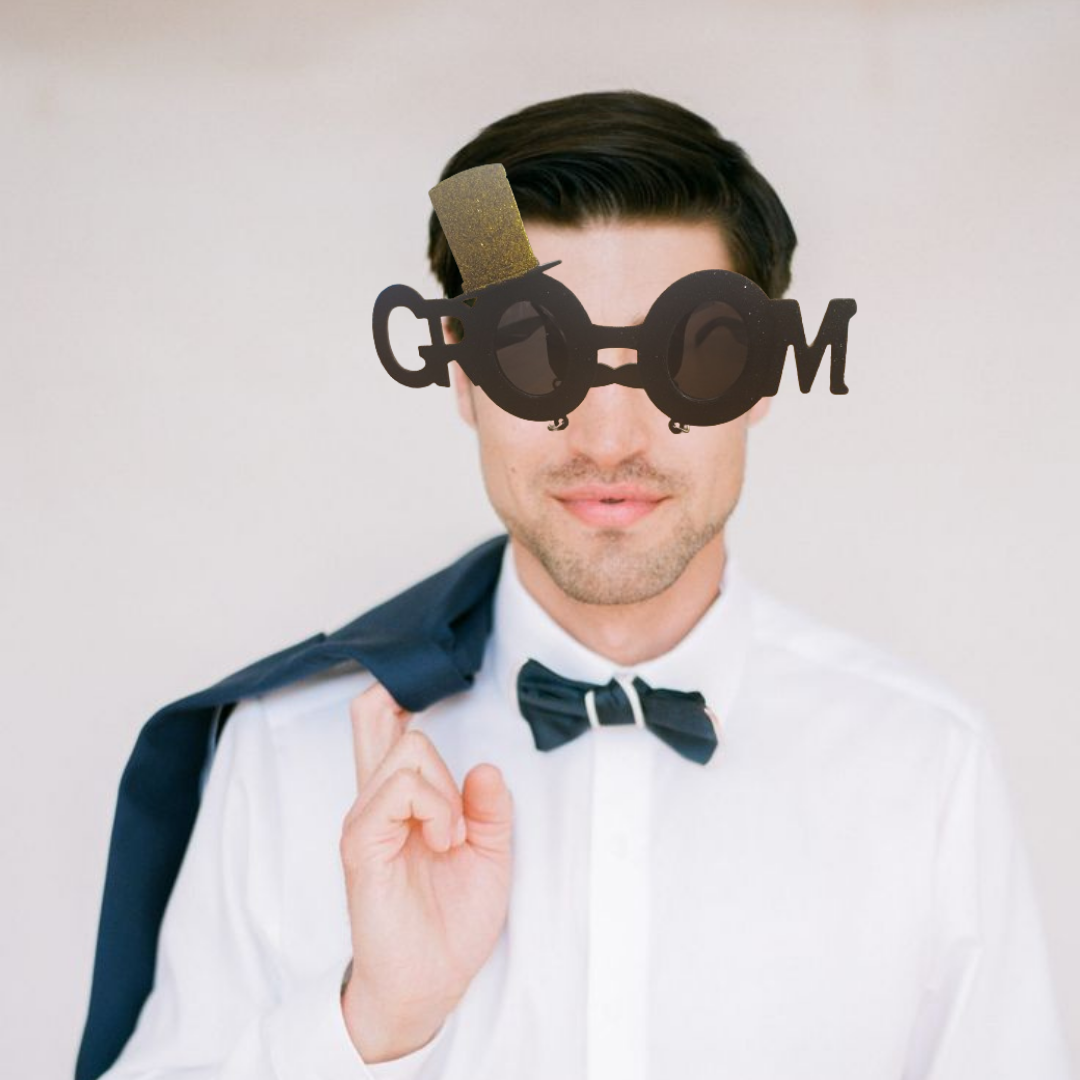 Groom Shades w/Glitter