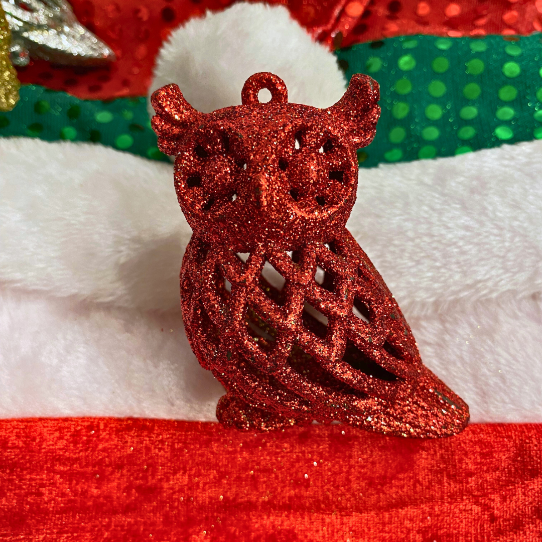 Lucky Charm Owl Tree Hanging Red - 1 PC - Size - 8CM