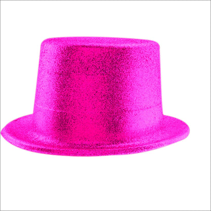 Glitter Top Hat Lrg. Pink