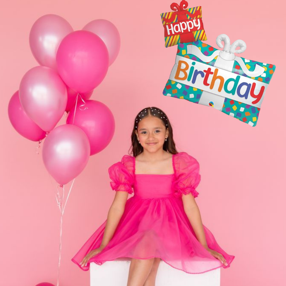 Happy Birthday Dual Gift Box SuperShape Balloon